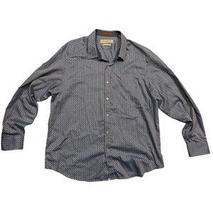 Tommy Bahama Mens XL Island Modern Fit Long Sleeve Button Shirt Blue Check